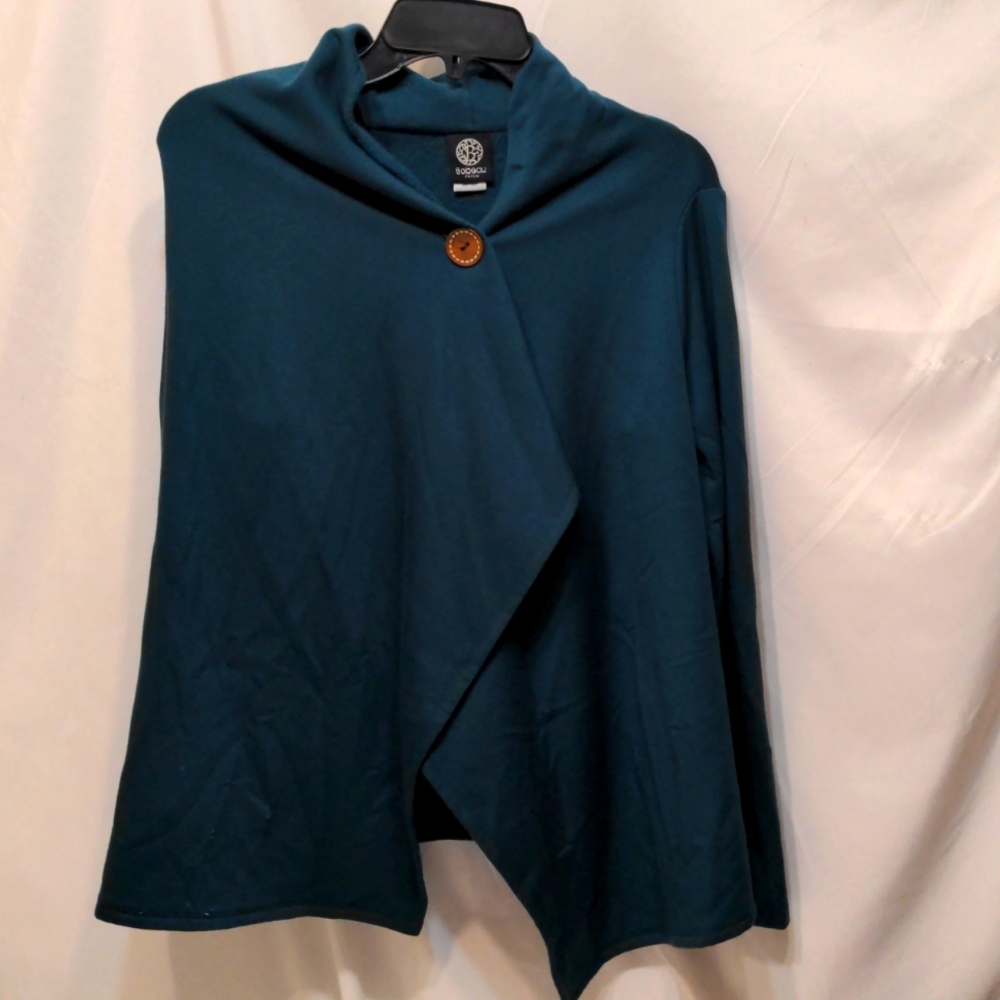 Bobeau dark green cardigan sweater size MP